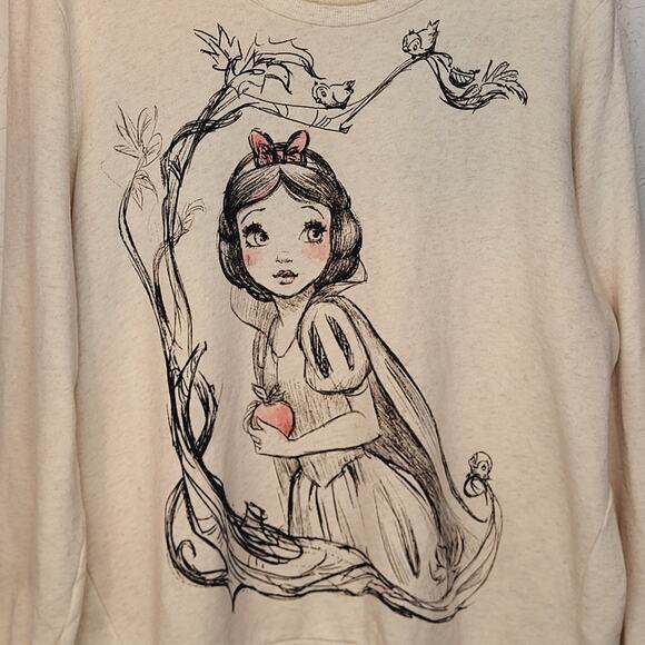 Disney Art of Snow-White 100% Cotton Graphic Pullover Sweatshirt EUC Size 2XL - Picture 4 of 11
